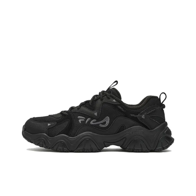 FILA Fluid 4 Cat Paw 4.0 Cushioned Slip Resistant Low Top Chunky Sneakers Men's Black-0
