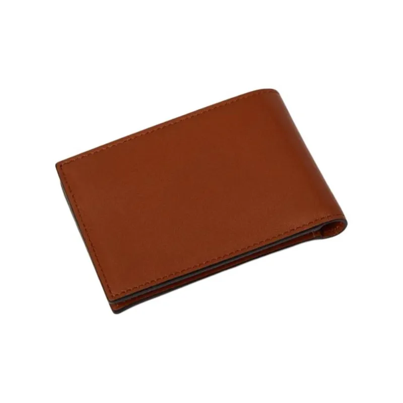 Valentino Calfskin Wallet Mini Men's Brown-2