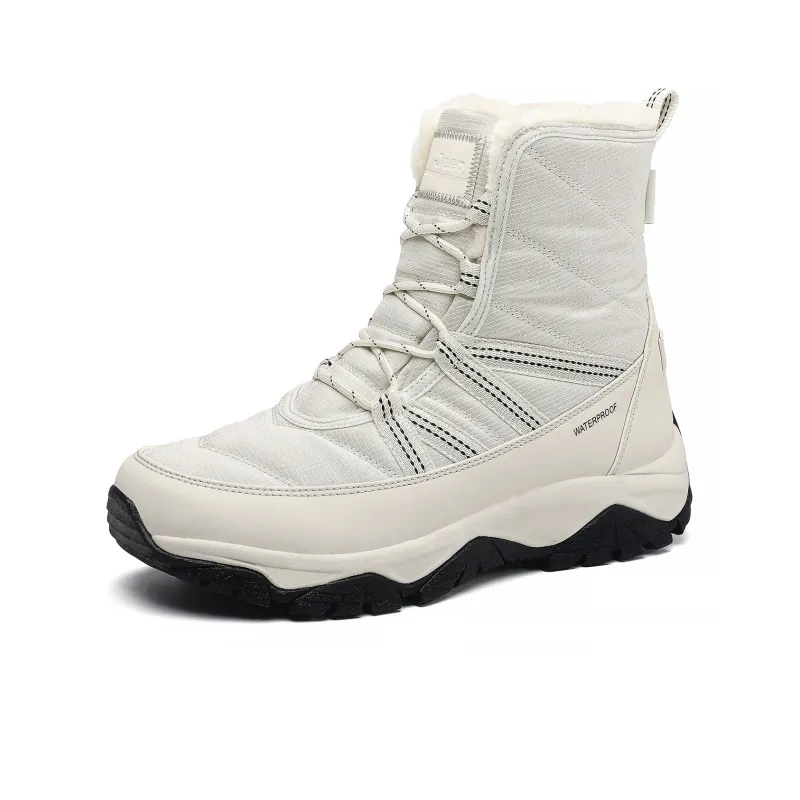 Jeep Warm And Wear Resistant Knee High Snow Boots Unisex White-1