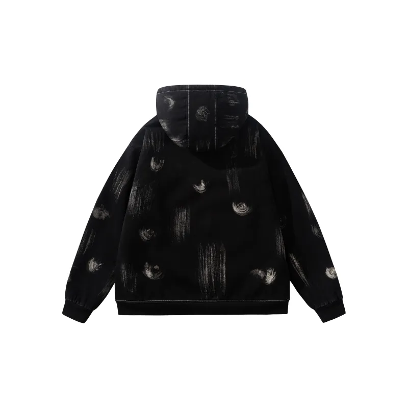 BEENTRILL Velvet feel Coat Unisex Washed Black-1
