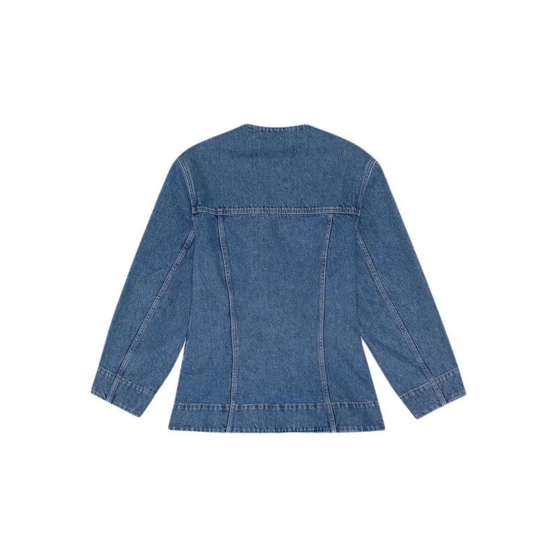 GANNI Tailored Denim Blazer-1