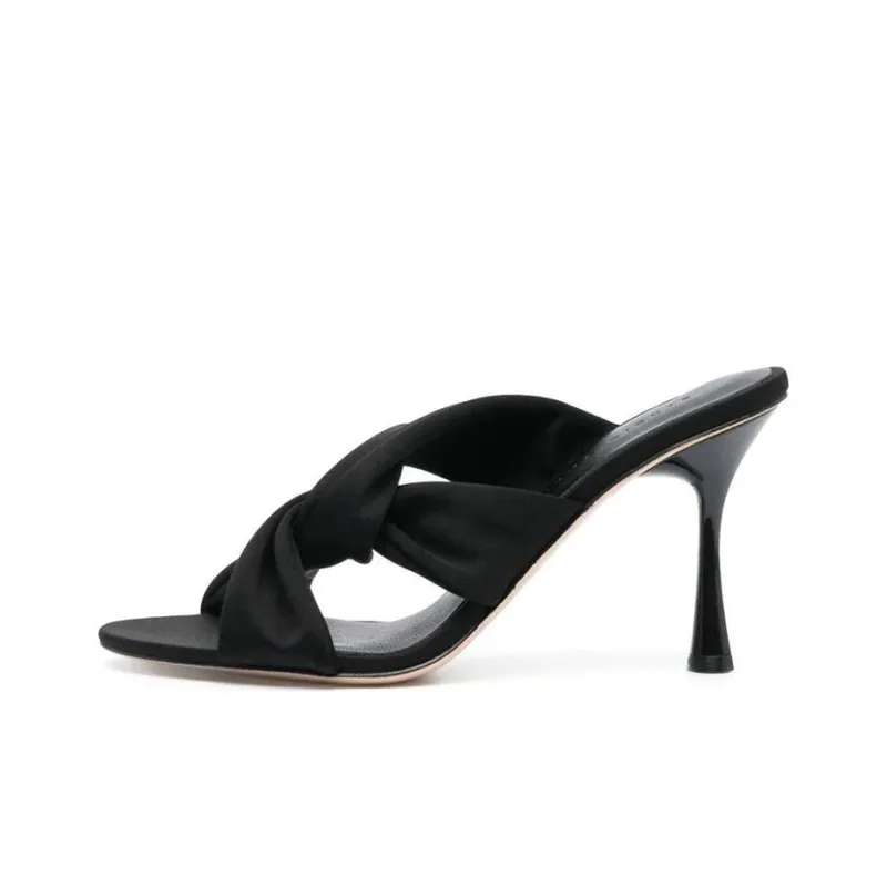 STUDIO AMELIA Rubber Sole Slide Slippers Women's Black-0