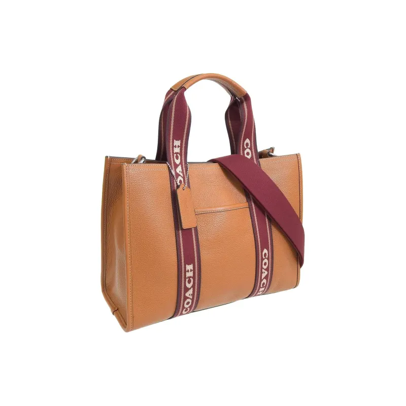 COACH Leather Tote Bag Shopping Bag Shoulder Bag Crossbody Bag Handbag Women's Brown-1