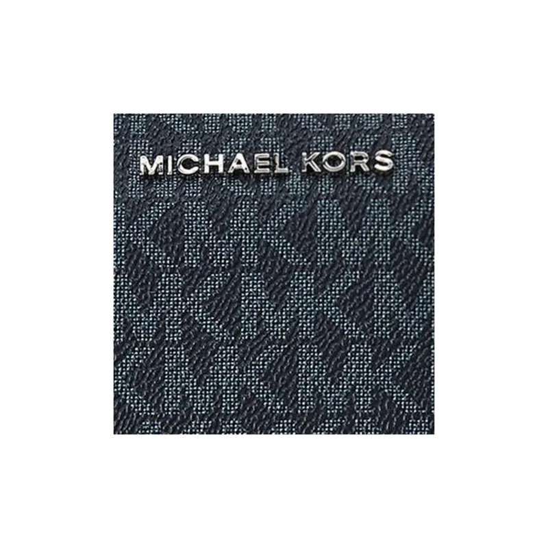 MICHAEL KORS MK Cooper Artificial Leather Clutch Medium Size Men's Marine Blue & Black-3