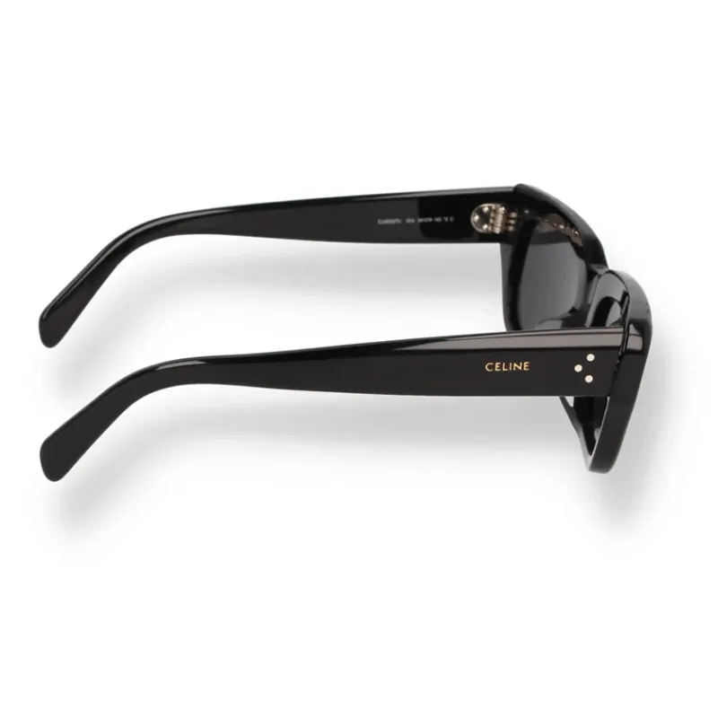 CELINE Acetate Square Sunglasses Unisex Black-2