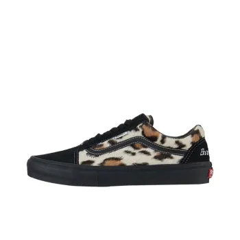 Old Skool Supreme X Skate Vans 'Leopard Pack Black'