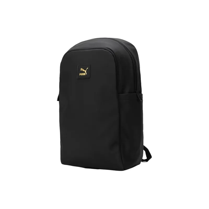 PUMA Artificial Leather Laminated Fabric Backpack Medium Size Unisex Black-2