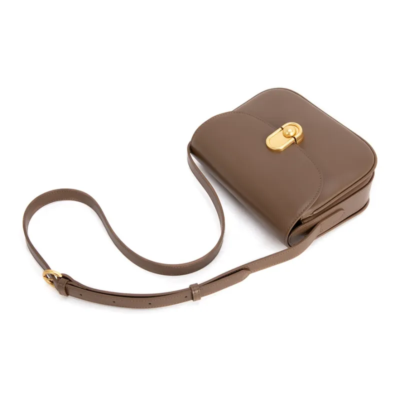 VENOF Cow Leather Women's Crossbody Small Square Bag Small Size Women's Kase Black/Mocha/Rose Red/Li Be Coffee-9