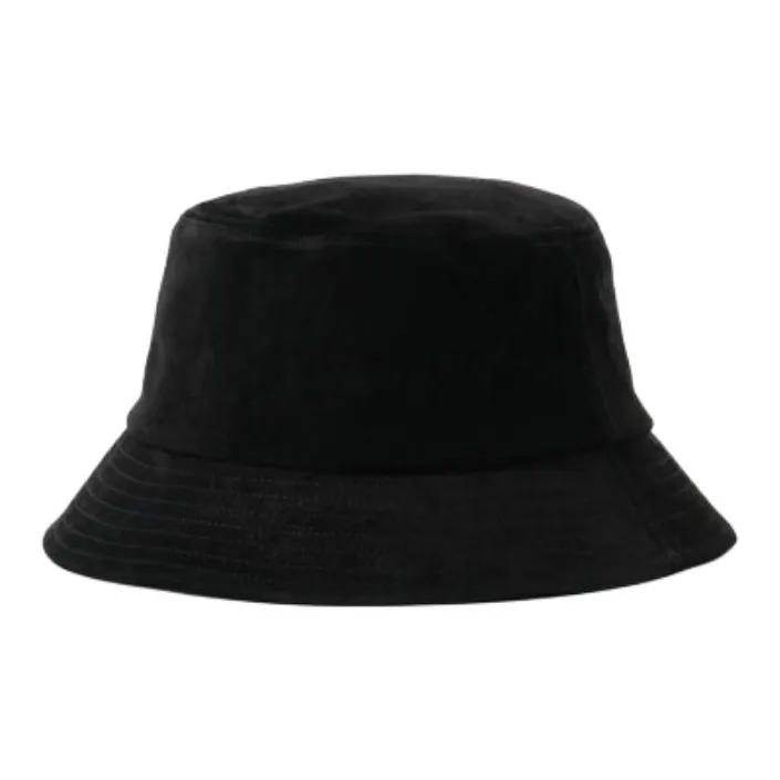 Beams Sheepskin Pigskin Leather Bucket Hats Men's Black-5