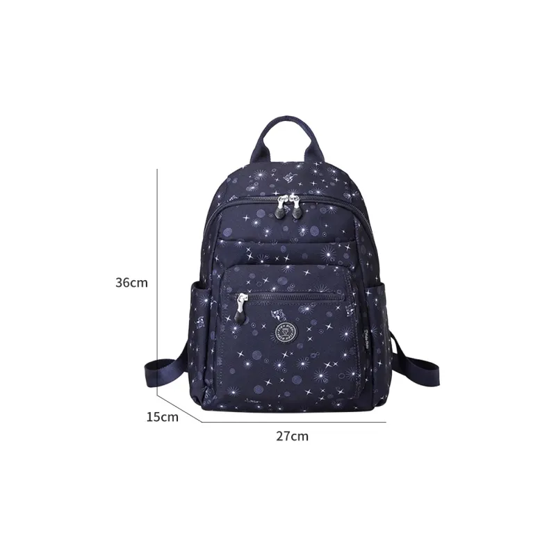 FIDO DIDO Oxford Backpack Small Size Women's Blue-5