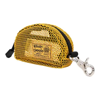 Rough Enough PVC Hanging Bag Storage Card Holder Coin Purse Small Size Unisex Yellow