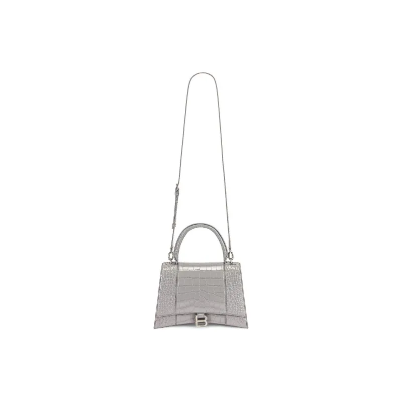 Balenciaga Hourglass Leather Hourglass Bag Shoulder Bag Crossbody Bag Handbag Women's Gray-1