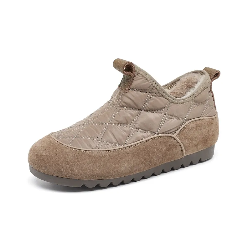 OULISASI Low Top Casual Shoes Women's Brown-1