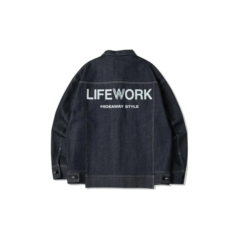 LIFEWORK HIDEAWAY SS23 Denim Jacket Unisex Blue-2
