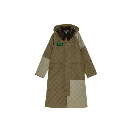 Barbour X GANNI Coats Women's Green