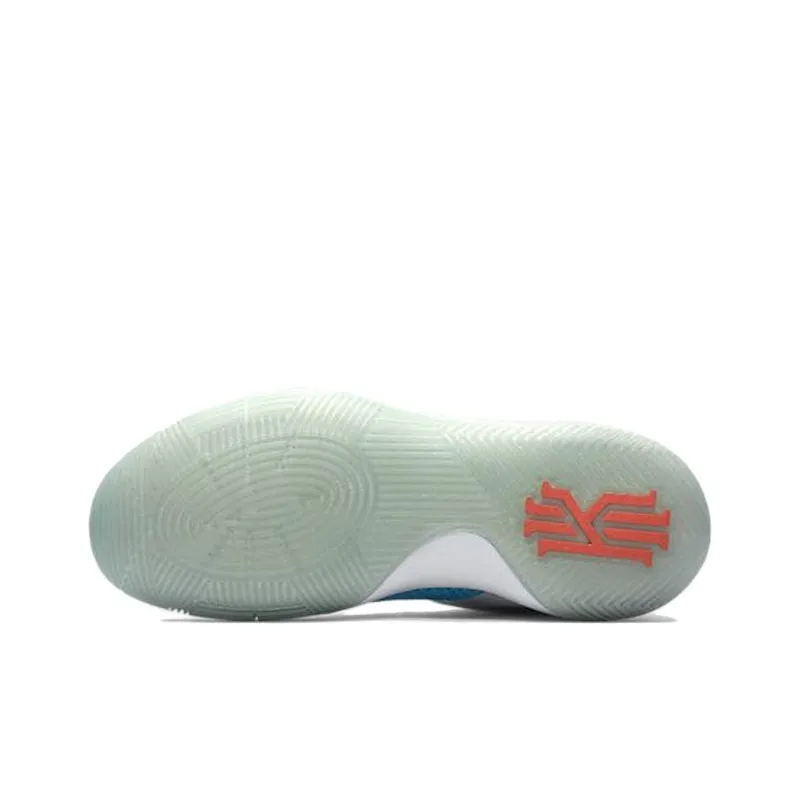 Nike Kyrie 2 Slip Resistant Mid Top Basketball Shoes Men's White Blue-4