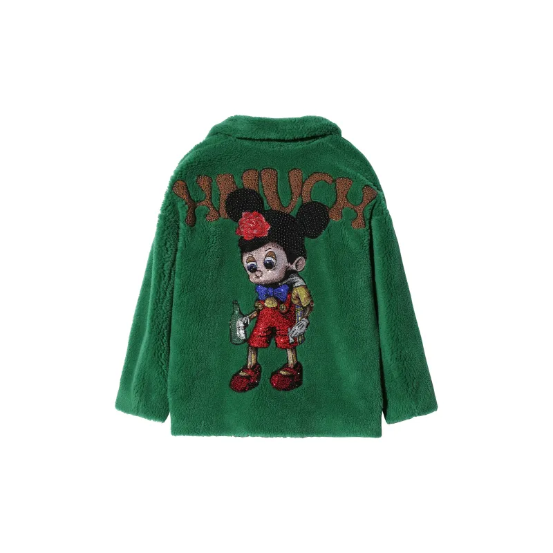 TCH Velvet feel Coat Unisex Green-1
