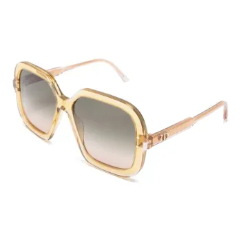 DIOR Acetate Square Sunglasses Women's Beige