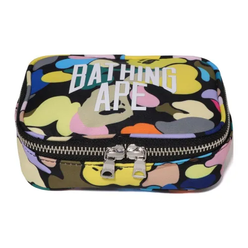 A BATHING APE Polyester Toiletry Bag Men's Black