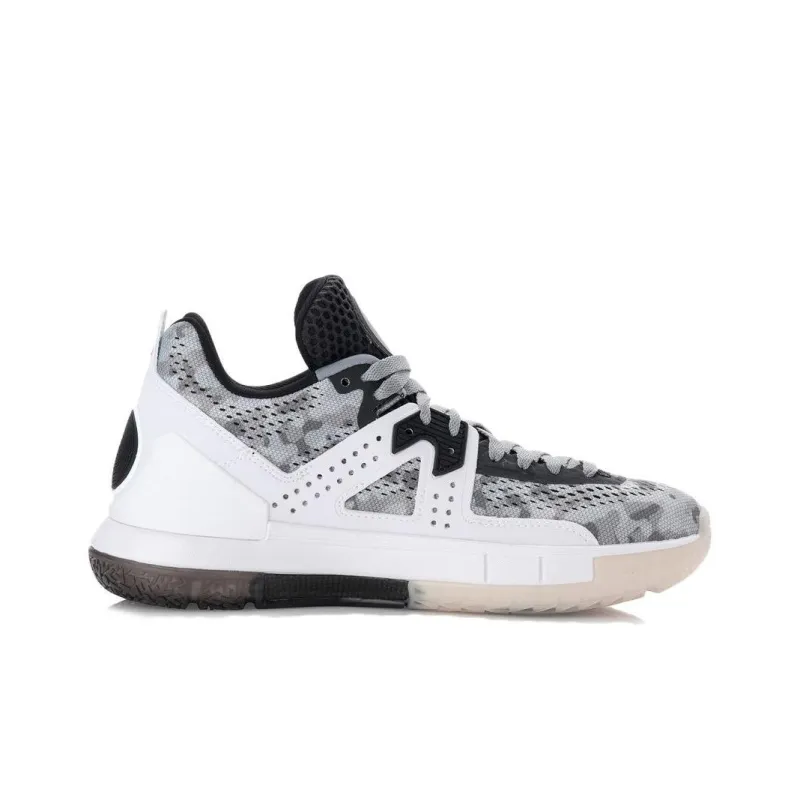 LiNing WOW 5 Low Top Basketball Shoes Men's Gray White-1