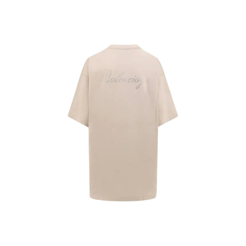 Balenciaga Logo Embellished Large Fit T Shirt-1
