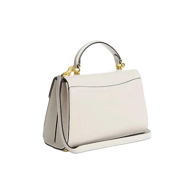 COACH Eliza Cow Leather Shoulder Bag Crossbody Bag Handbag Large Size Women's Chalk White-1