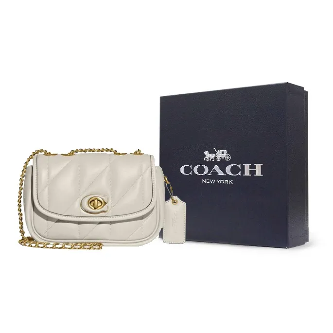 COACH Pillow Nappa Leather Crossbody Bag Shoulder Bag Women's White-0