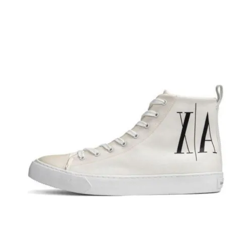 ARMANI EXCHANGE Skateboard Shoes Men High-Top White