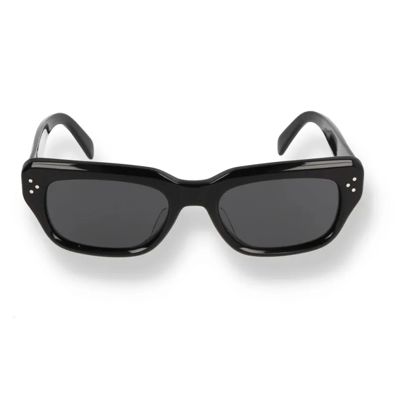 CELINE Acetate Square Sunglasses Unisex Black-1