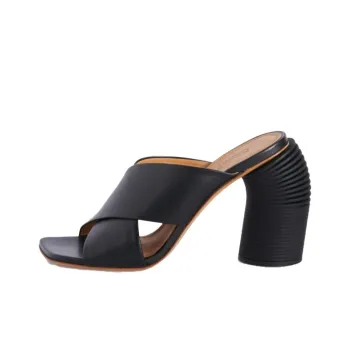 OFF WHITE Crossover Strap Heeled Mules Women's
