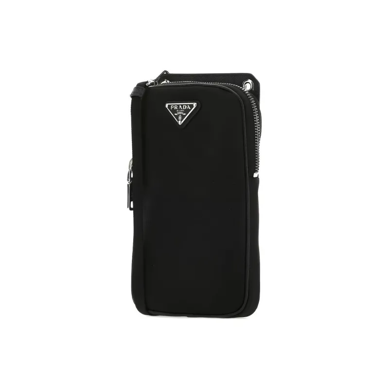 PRADA Re-Nylon Nylon Cell Phone Pouch Men's Black-1