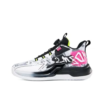 ANDEZHANMUSI Basketball Shoes Men High-Top White Black