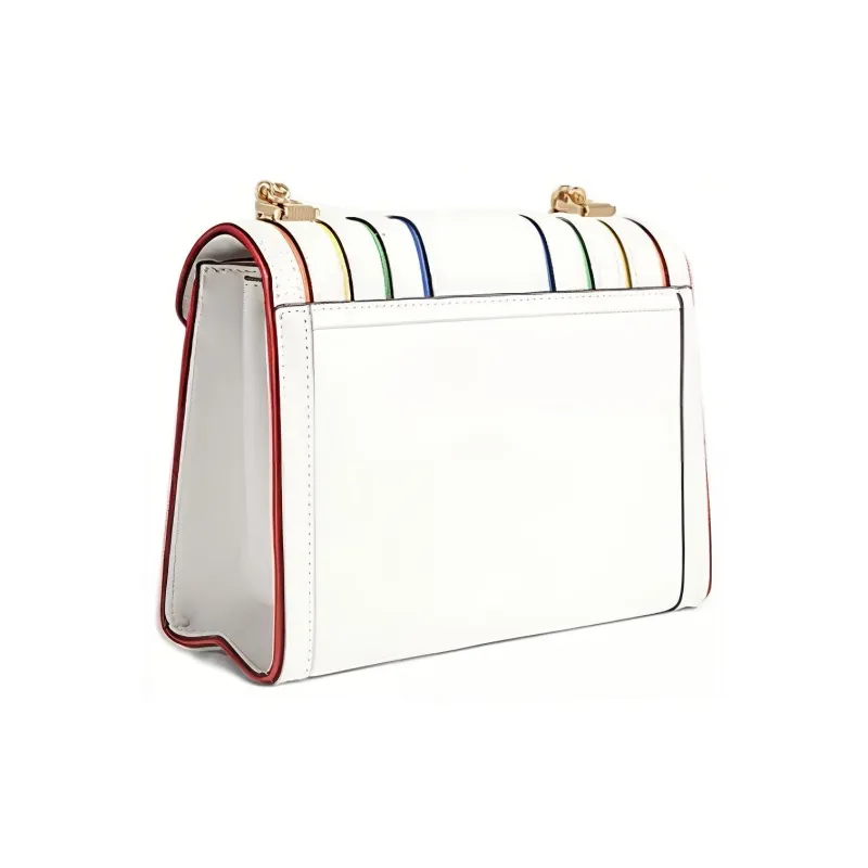 MICHAEL KORS Whitney Leather Chain Bag Small Square Bag Shoulder Bag Crossbody Bag Women's White-1