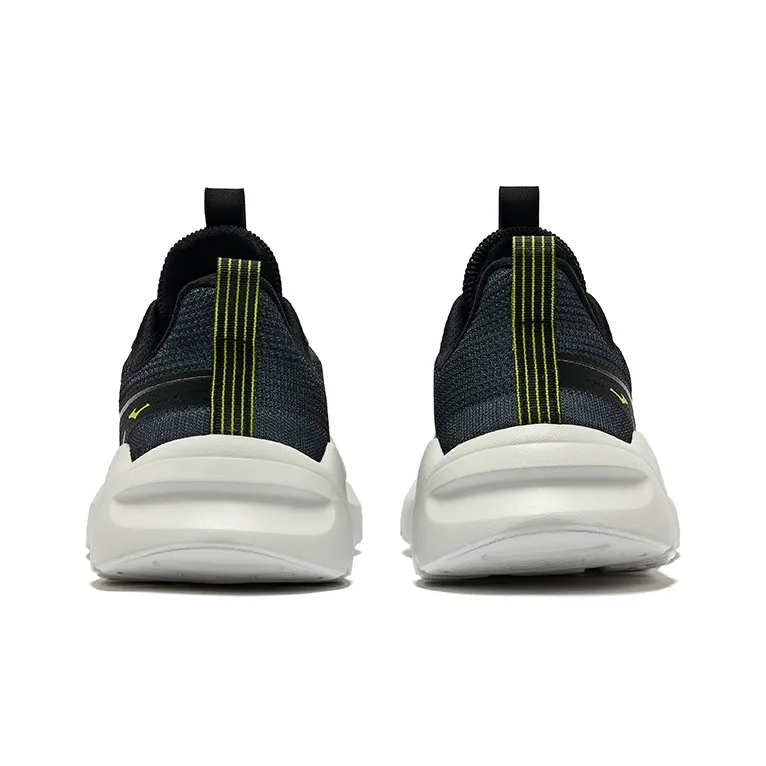 Erke Cushioning, Wear Resistant Low Top Running Shoes Men's Pencil Gray Jet Black-3