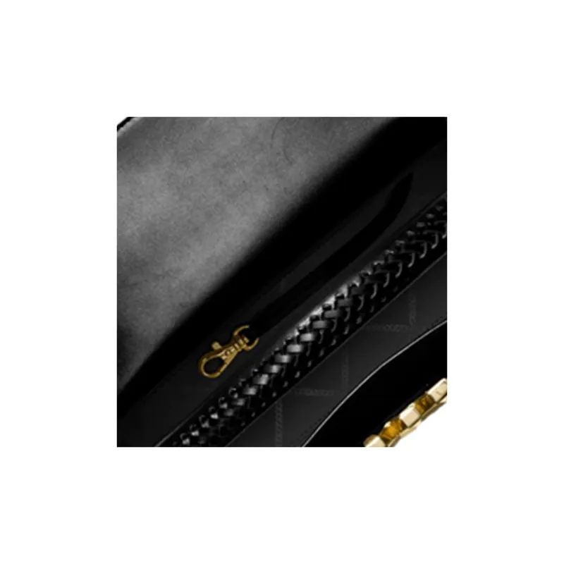 MICHAEL KORS Karlie Artificial Leather Shoulder Bag, Crossbody Bag, Handbag Medium Size Women's Black-3