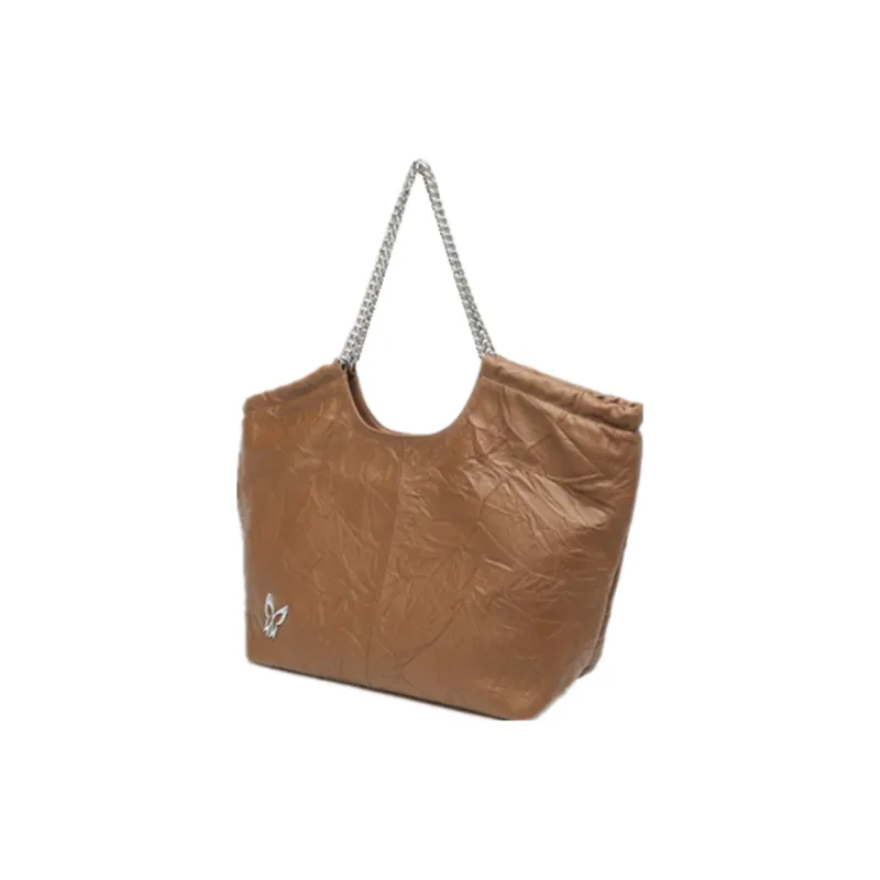 NOMK Cow Leather Tote Bag Shopping Bag Shoulder Bag Handbag Crossbody Bag Women's Black/Coffee/Khaki-10
