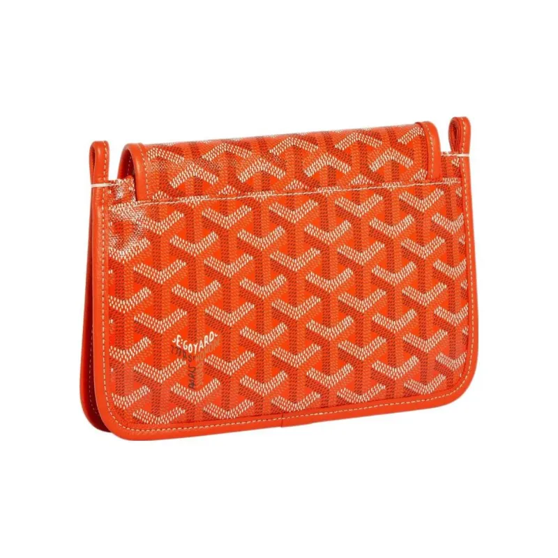 GOYARD Plumet Canvas With Leather Envelope Bag Crossbody Bag Shoulder Bag Unisex Orange With Red Small Heart-3