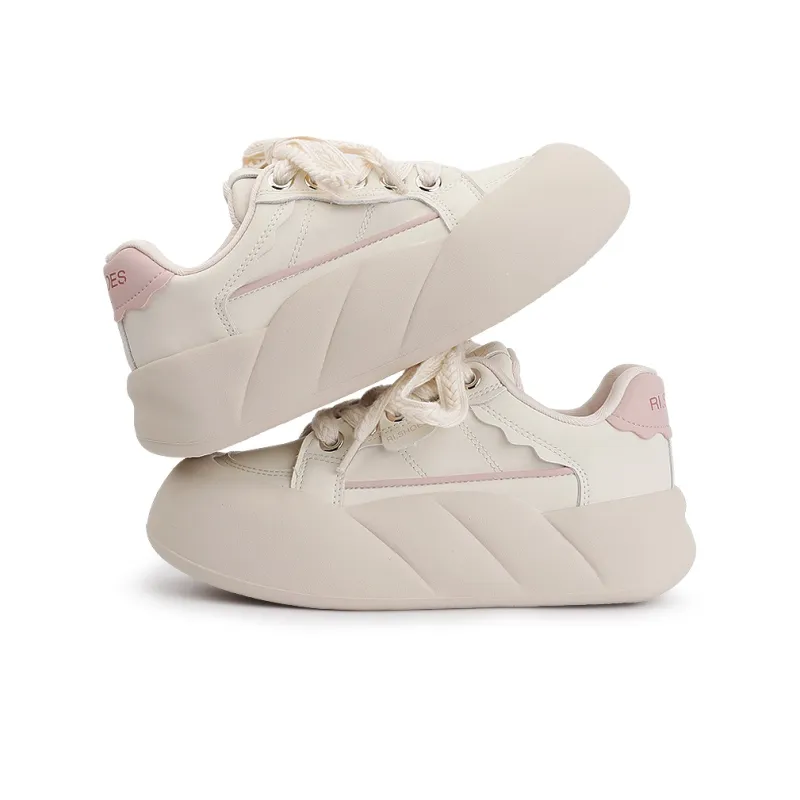 Miss Zhang Low-Top Skateboard Shoes Women's Beige Pink-2