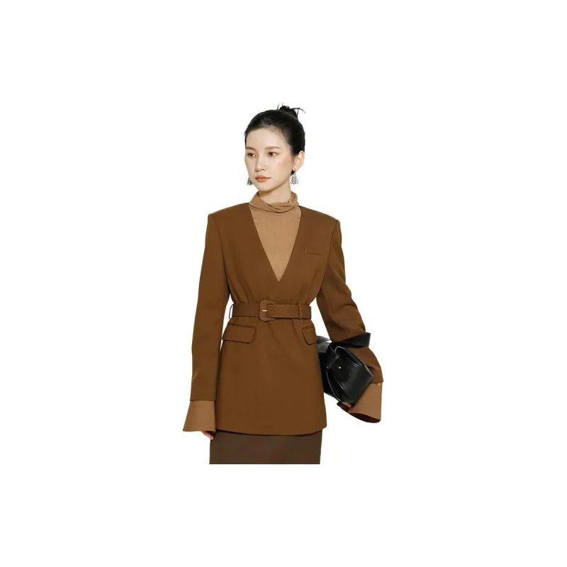 DianThia Business Suit Women's Dark Brown-0