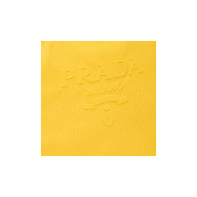 PRADA Fabric Tote Bag Shopping Bag Shoulder Bag Crossbody Bag Women's Yellow-4