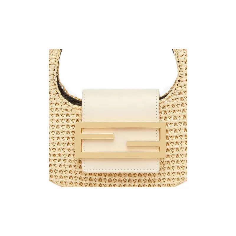 FENDI Cow Leather With Polyamide Shoulder Bag Handbags Shoulder Bags Women's Light Umber-4