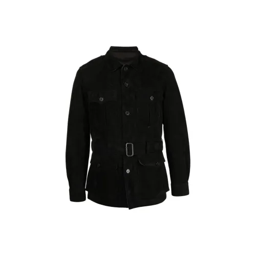 Polo Ralph Lauren Leather Jackets Men Black