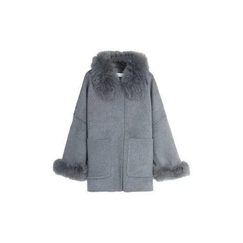 SETIROM Coats Women's Gray