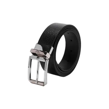 ARMANI EXCHANGEAE Calveskin, Cow Split Leather Belts Men's Dark Brown Width 3.5CM