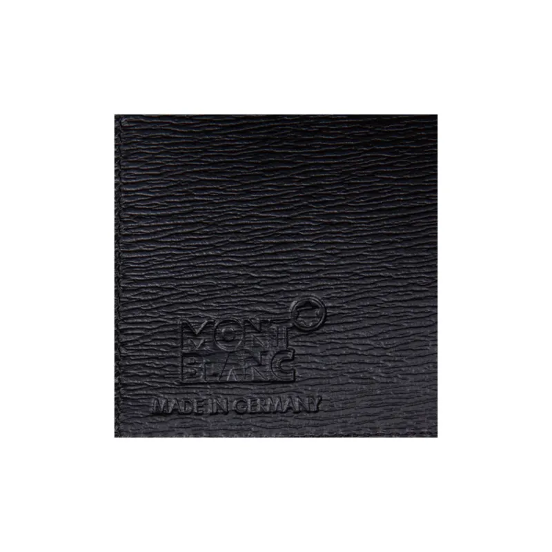 MONTBLANC Shiny Cow Leather Card Holder Men's Black-6