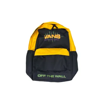 Vans Polyester Backpack Unisex Black & Yellow