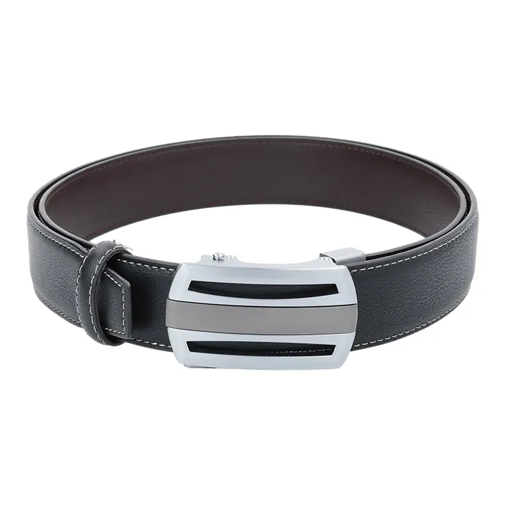 NINE NAIL 9 Section Minimalist Classic Automatic Buckle Cow Leather Genuine Leather Men's Belt Men's Width  3.5cm-11