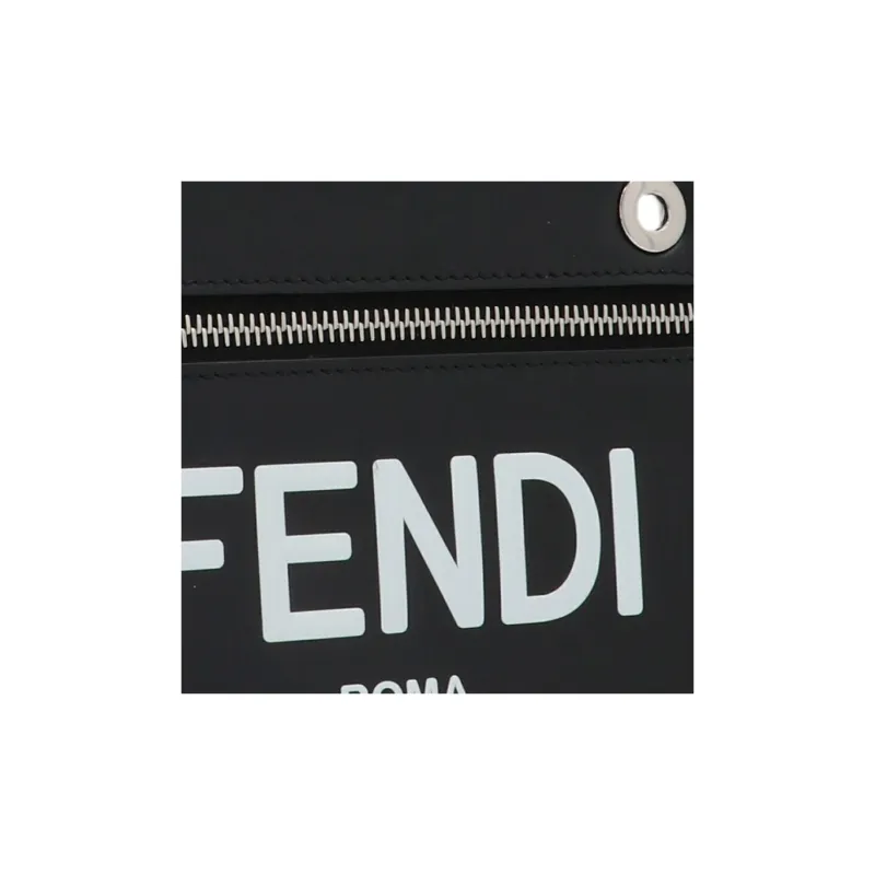 FENDI Peekaboo Calfskin Card Holder Card Holder Men's Black-4