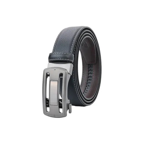 NINE NAIL 9 Section Minimalist Classic Automatic Buckle Cow Leather Genuine Leather Men's Belt Men's Width  3.5cm