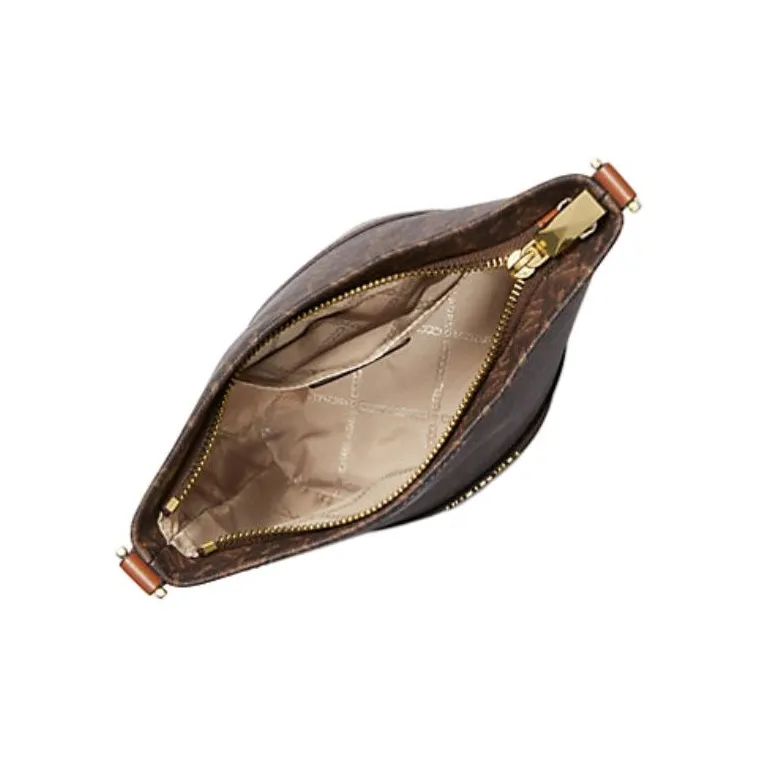 MICHAEL KORS Coated Canvas Bucket Bag Handbag Shoulder Bag Crossbody Bag Small Size Women's Brown-1